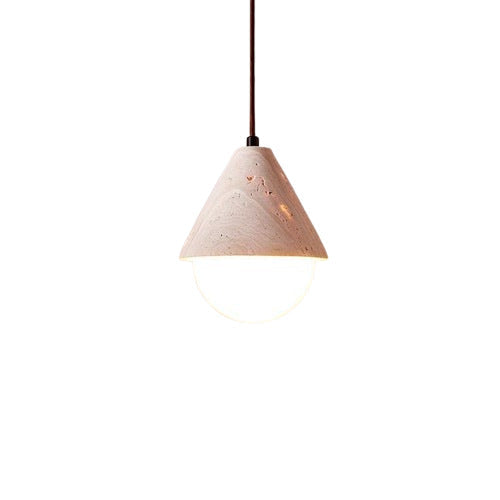 Yellow Travertine Cream Pendant Light