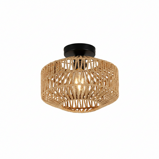 Woven Lantern Boho Radiance Rattan Ceiling Light