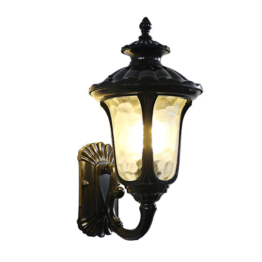Velar Retro Frosted Glass Outdoor Wall Light