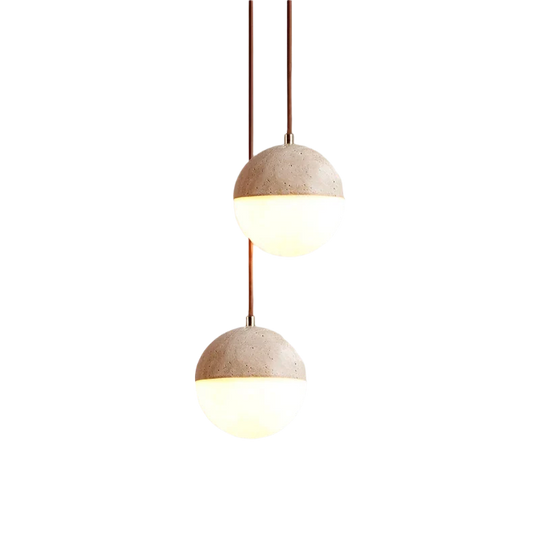 Travertine Ball Pendant Light