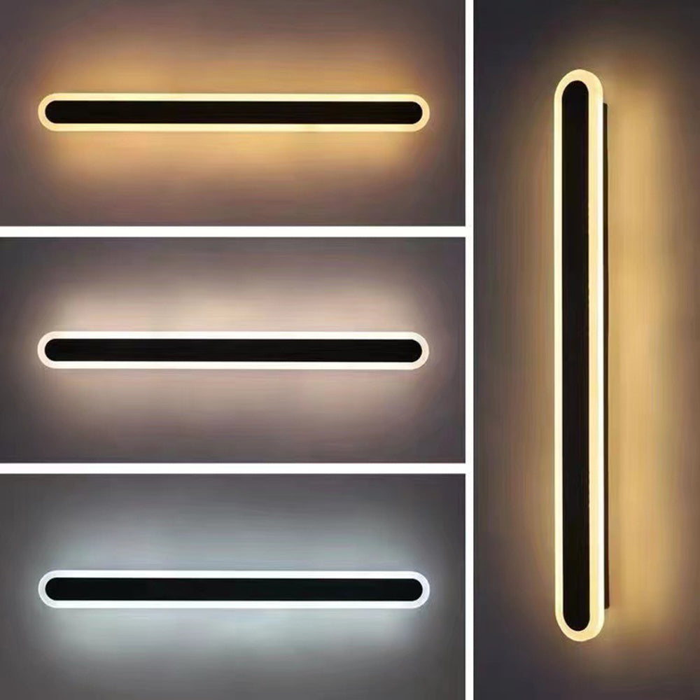 Edge Minimalist Metal Oval IP65 WaterProof Outdoor Wall Light