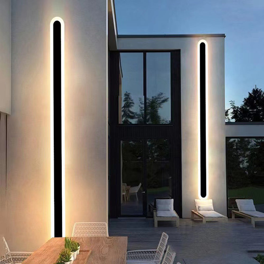 Edge Minimalist Metal Oval IP65 WaterProof Outdoor Wall Light