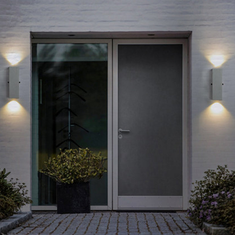 Minimalist Cement Square Outdoor Wall Light