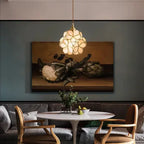 Nordic Handmade Brass Glass Pendant Light