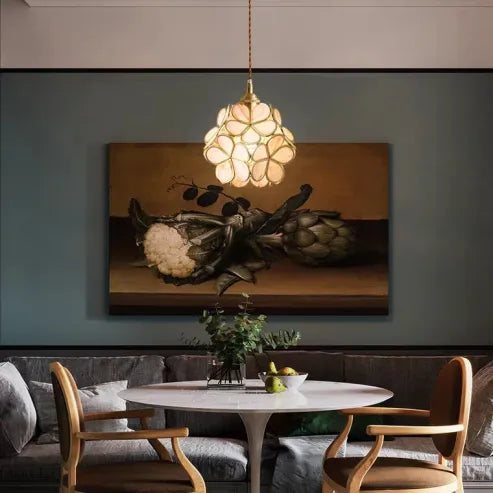 Nordic Handmade Brass Glass Pendant Light