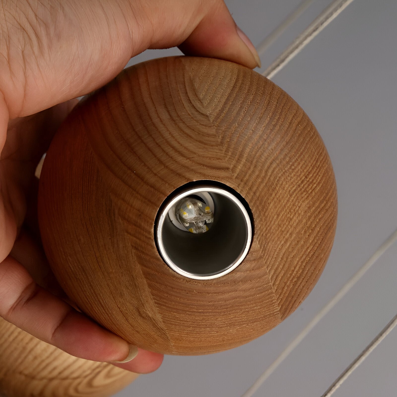 Milliere Nordic Wood Multi-Head Pendant Light