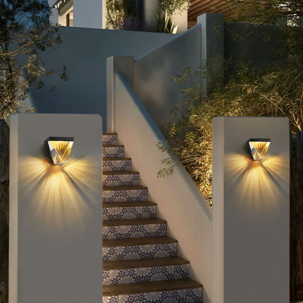 Waterproof Diamond Shape Metal Crystal IP65 Waterproof Outdoor Wall Light