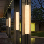 Edge Modern Rectangular Alabaster Outdoor Wall Light