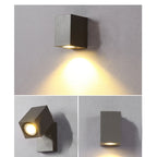Outdoor Rotatable Metal Spotlight Wall Light