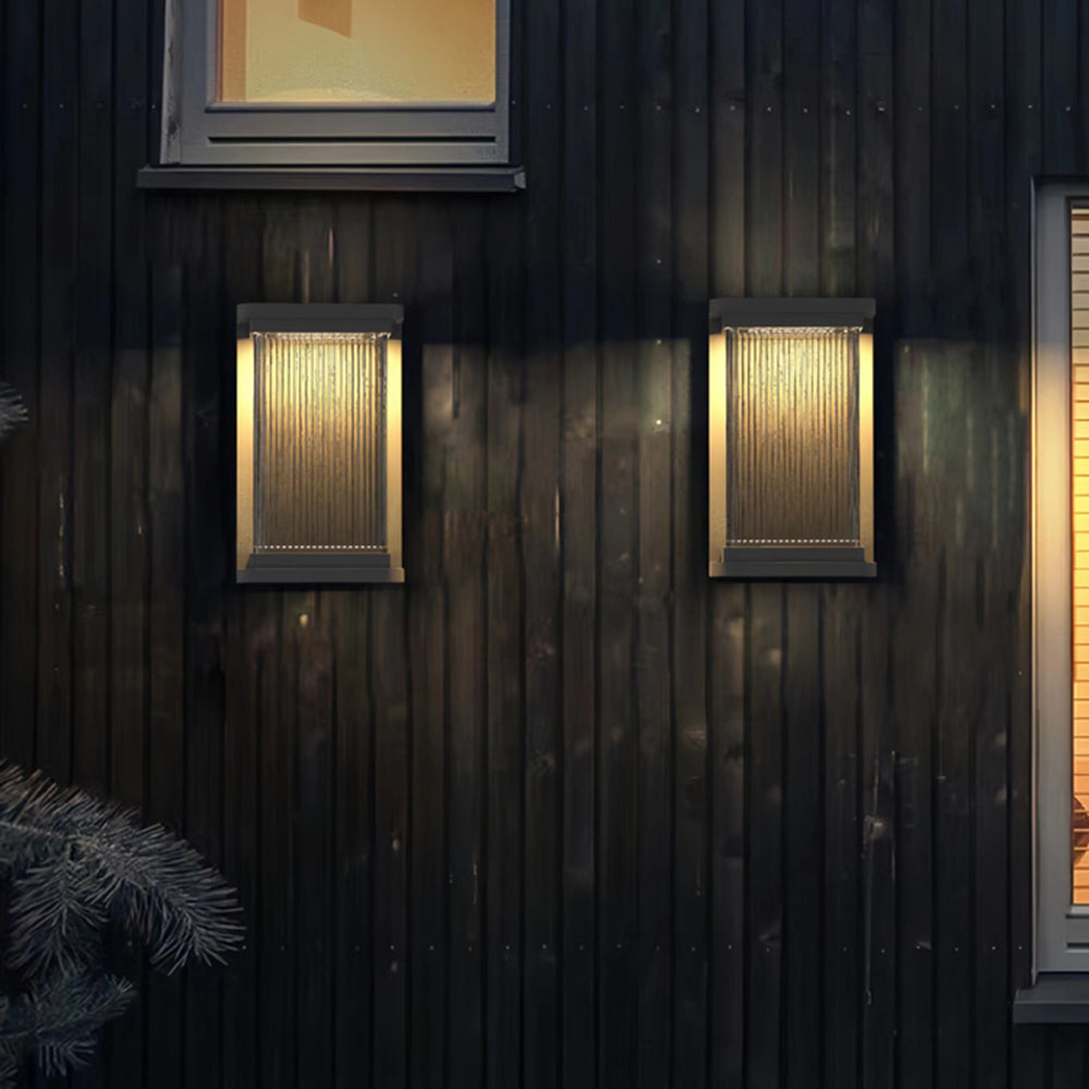 Minimalist Rectangular Glass  IP65 Waterproof Outdoor Wall Light