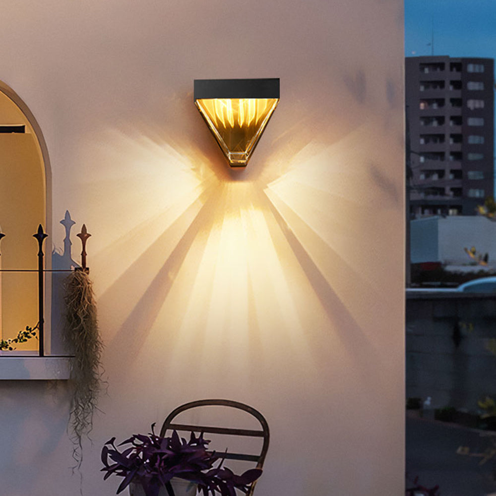 Waterproof Diamond Shape Metal Crystal IP65 Waterproof Outdoor Wall Light