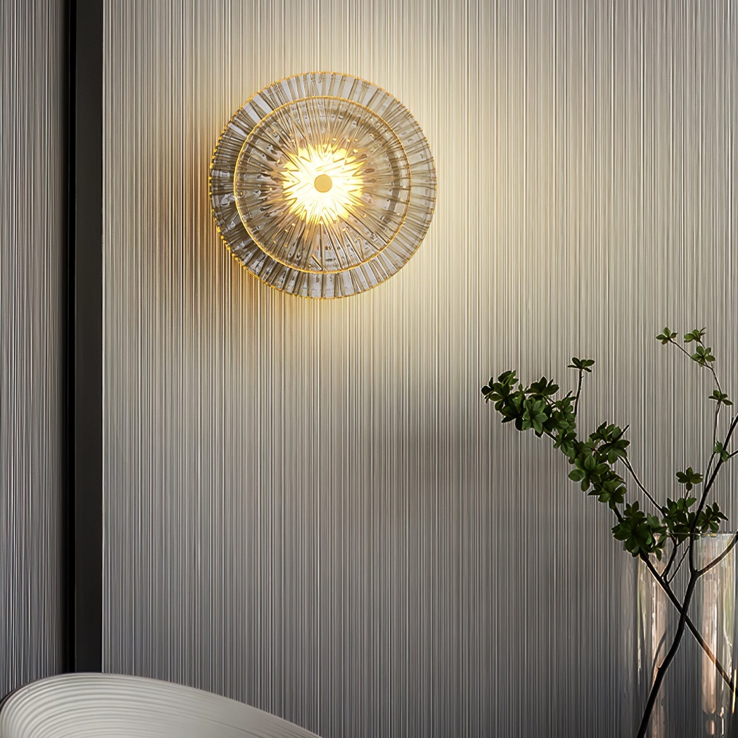 Round Crystal Wall Light