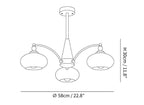 Retro Calliope Cream Wind Glass Chandelier
