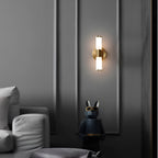 The Callum Marble and Cast Iron Modern Wall Sconce