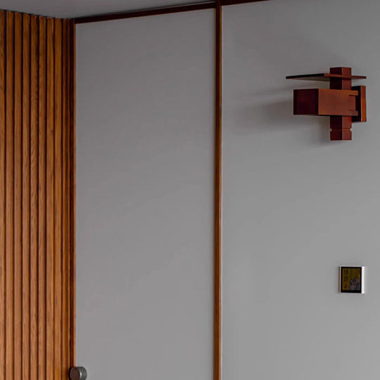 Creative Brick Red Wooden Wall Light