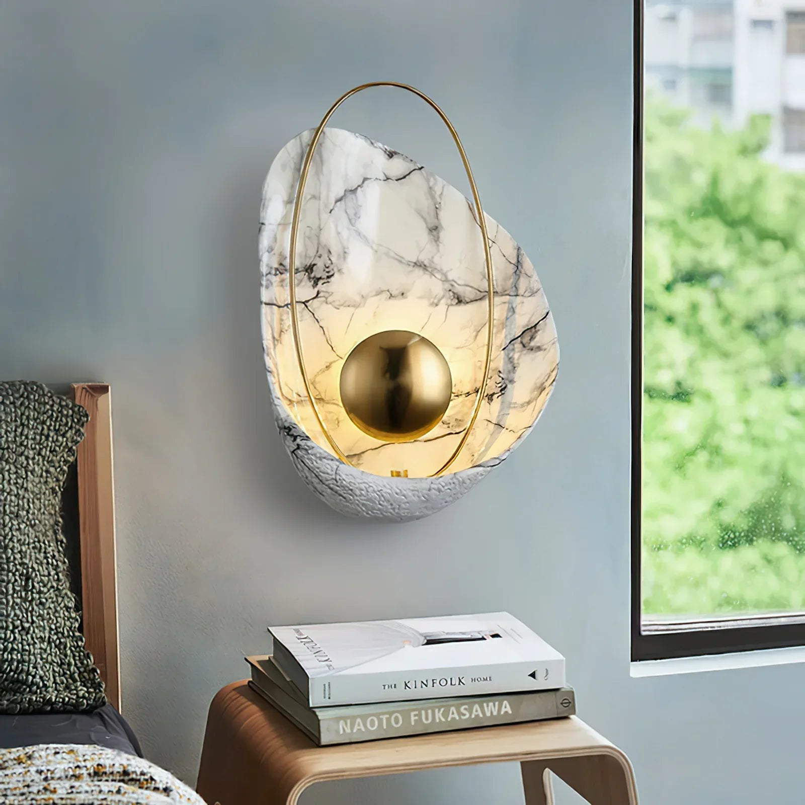 Artisan Shell Resin Wall Light