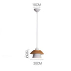 Macaroon Nordic Wood Color Pendant Light
