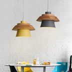 Macaroon Nordic Wood Color Pendant Light