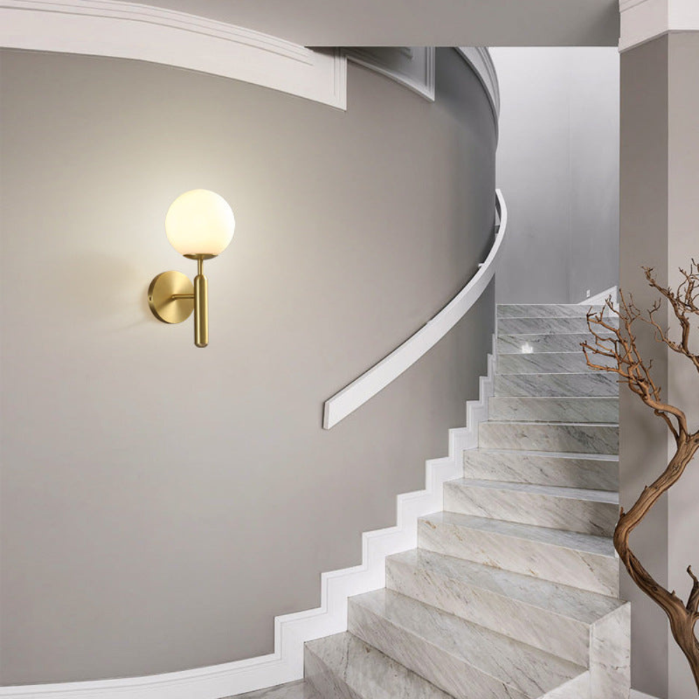 Milky Glow Modern Metal Wall Lamp