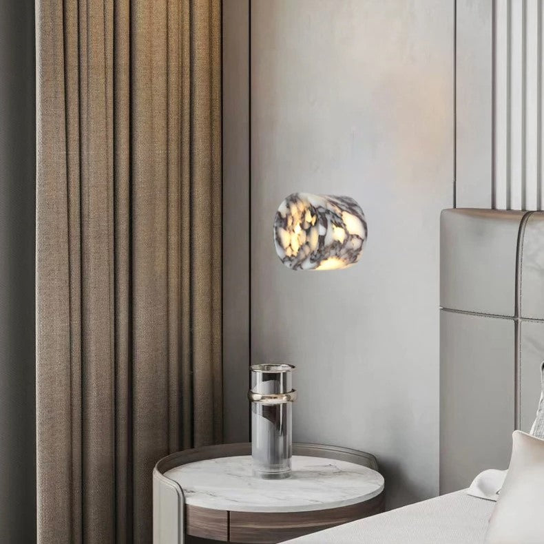 Nordic Cylindrical Marble Dot LED Wall Light
