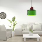Nordic Iron Body Two-Tone Glass Pendant Light