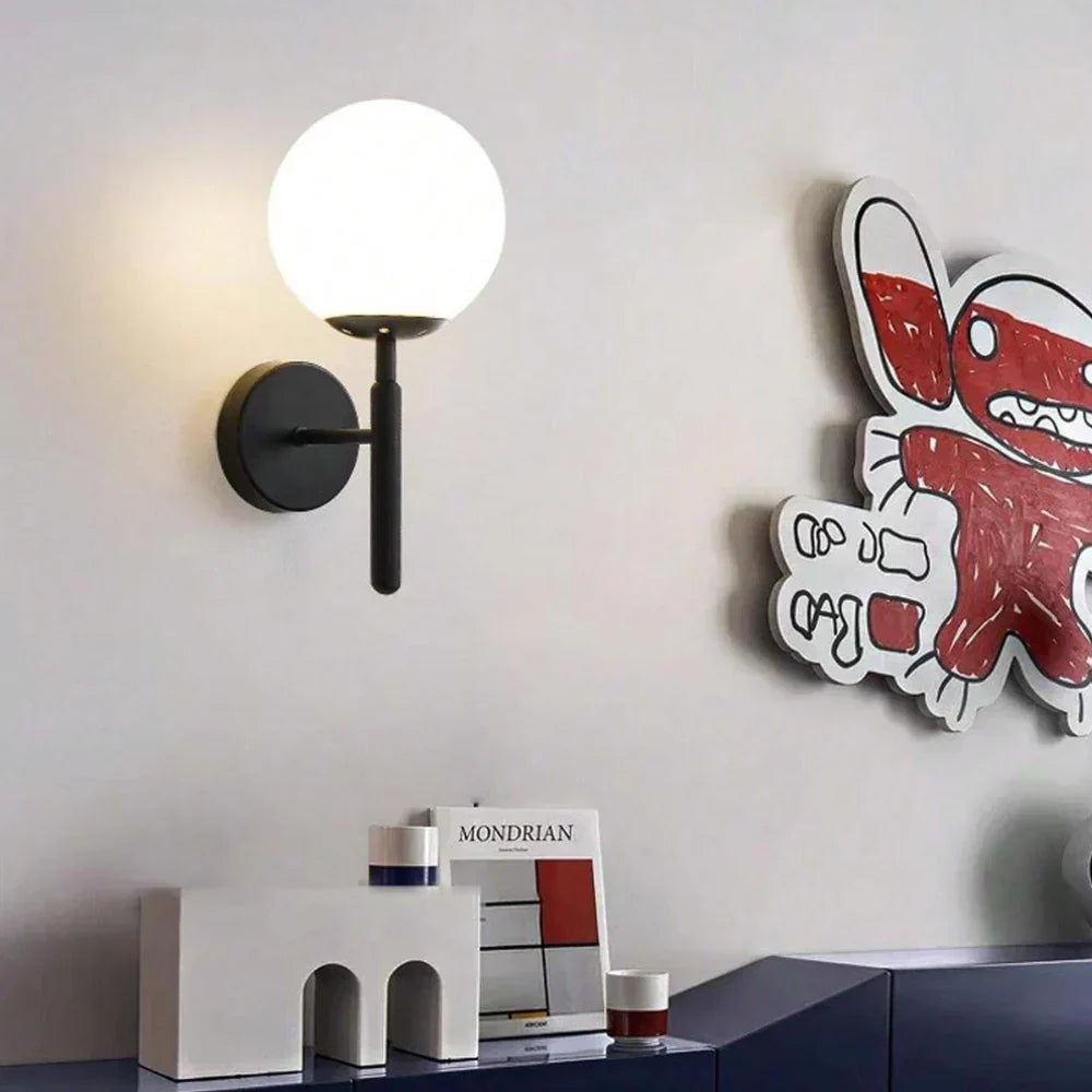 Milky Glow Modern Metal Wall Lamp