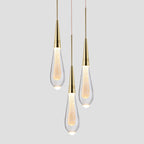 Round Droplet Panel Wiltshire Crystal Pendant Light