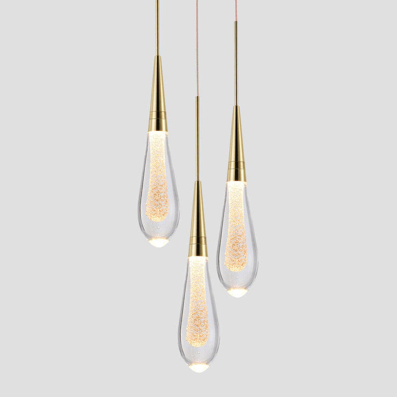 Round Droplet Panel Wiltshire Crystal Pendant Light