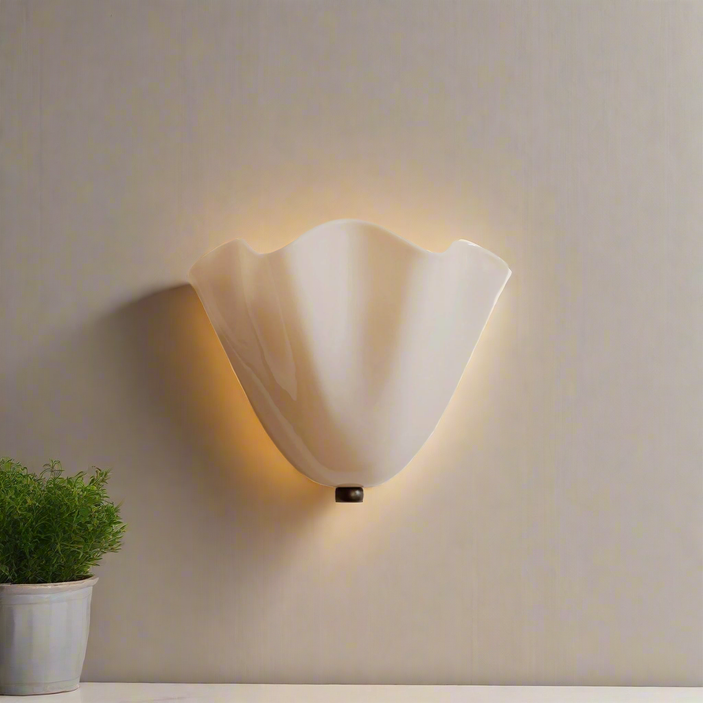 Skirt Series Retro Colored Glass Skirt Shell Wall Light