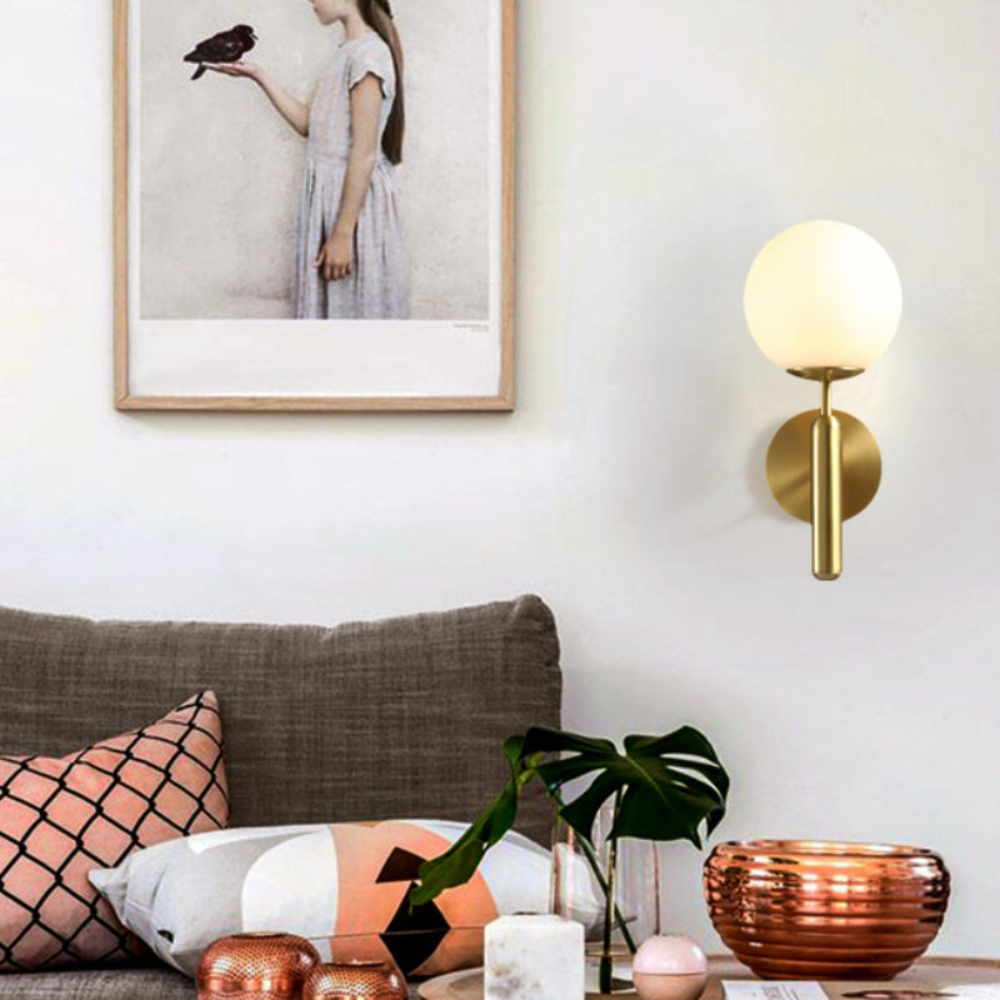 Milky Glow Modern Metal Wall Lamp