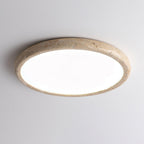 Travertine Japanese Style Round Ceiling Light