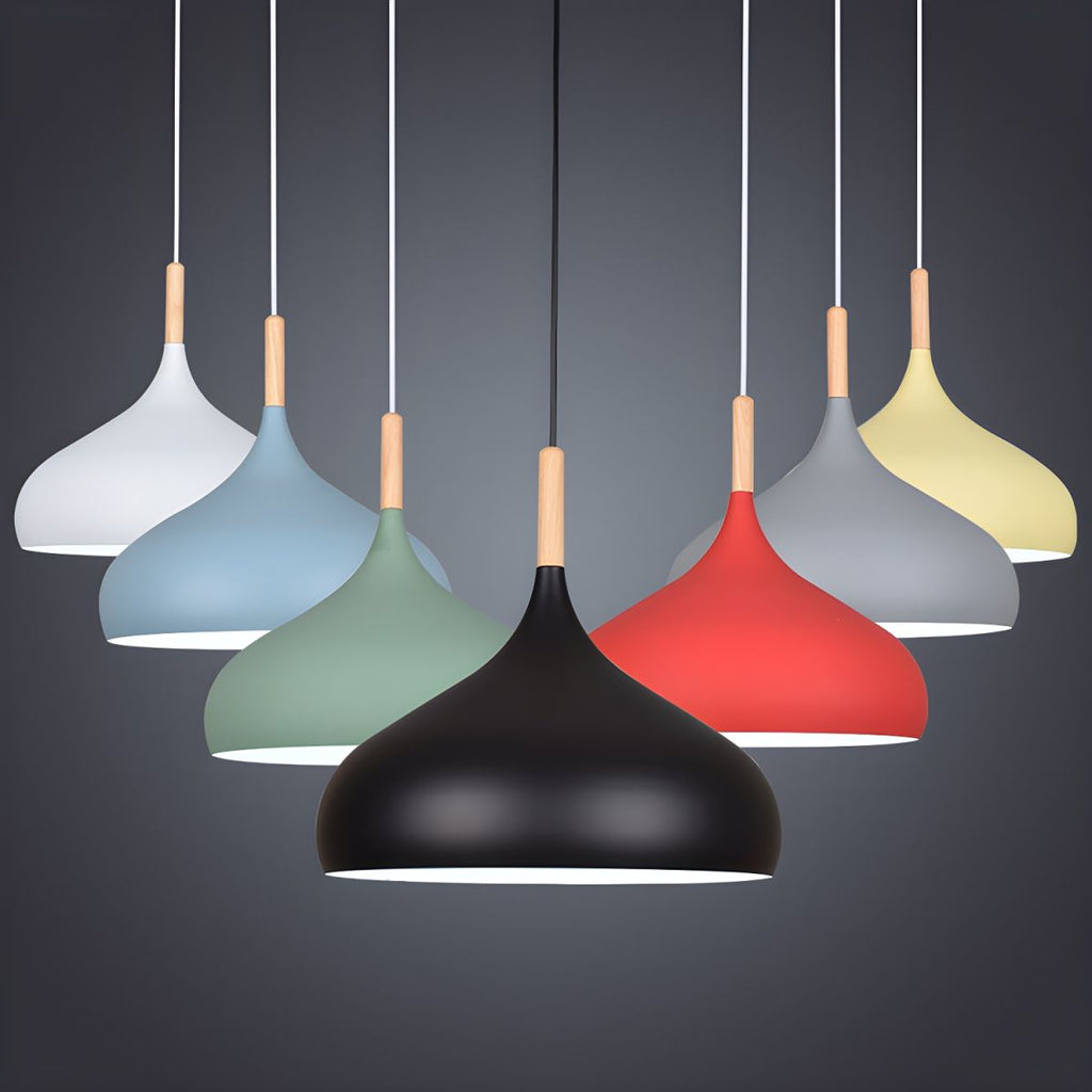 Nordic Wood Macaroon Pendant Light
