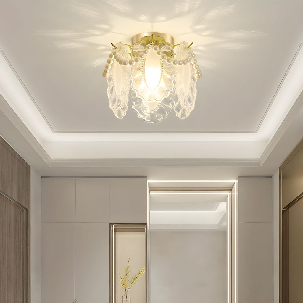 Modern White Semi-Flush Mount Ceiling Light