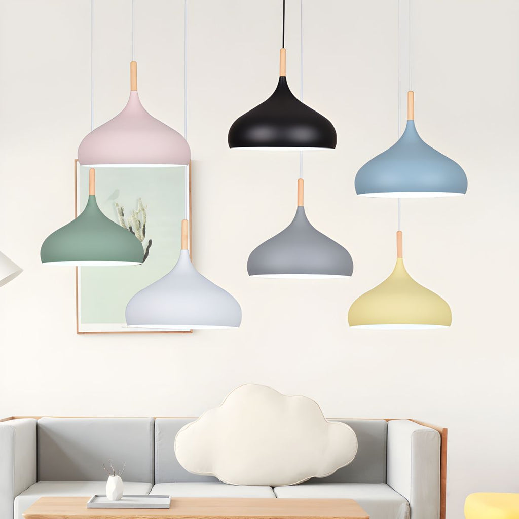 Nordic Wood Macaroon Pendant Light