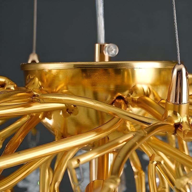 Elegant Crystal Aluminum Ceiling Chandelier