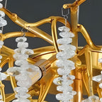 Elegant Crystal Aluminum Ceiling Chandelier