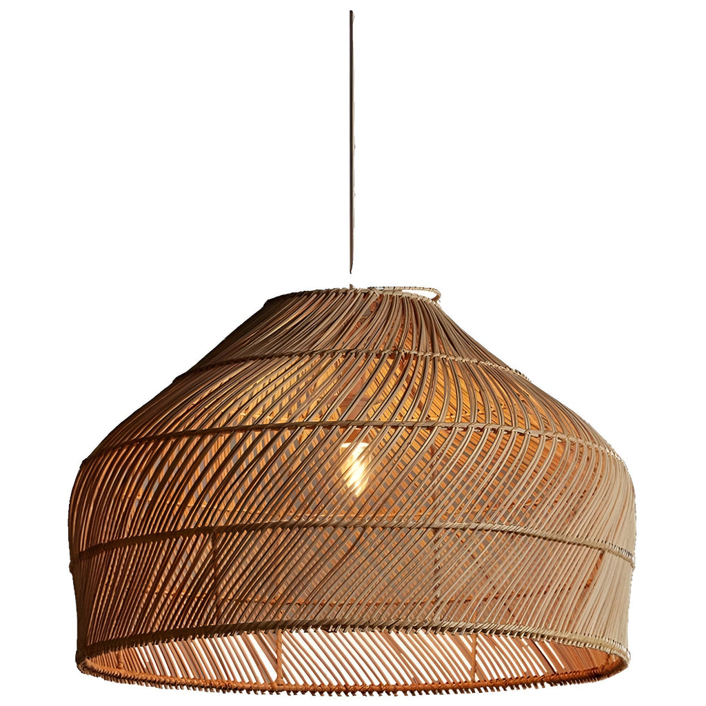 Cocoa Cane Rattan Pendant Light