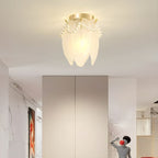 Modern White Semi-Flush Mount Ceiling Light