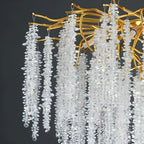 Elegant Crystal Aluminum Ceiling Chandelier