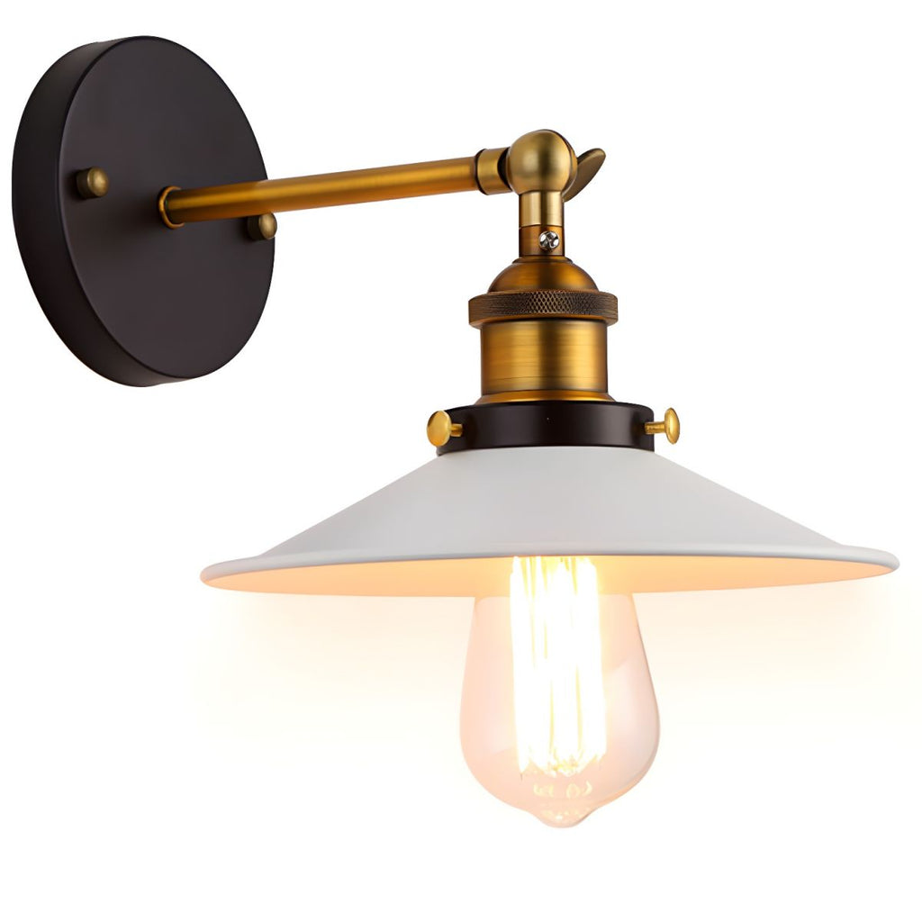 Retro Industrial Style Metal Saucer Shade Wall Light