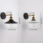 Retro Industrial Style Metal Saucer Shade Wall Light