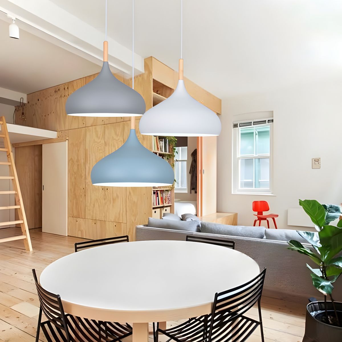 Nordic Wood Macaroon Pendant Light