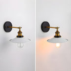 Retro Industrial Style Metal Saucer Shade Wall Light