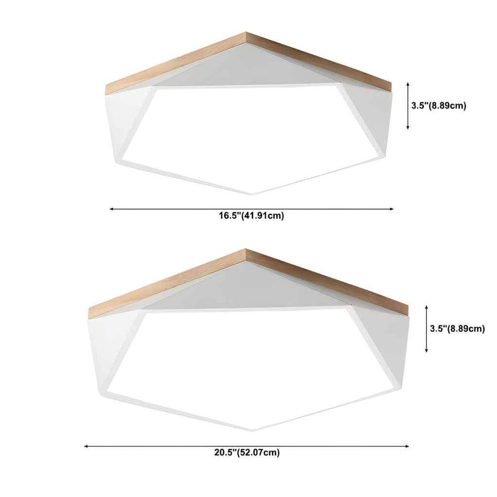 Macaron Pentagonal LED Ceiling Light