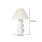 Retro Korean Style Pleated Skirt Table Lamp