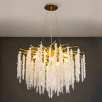 Elegant Crystal Aluminum Ceiling Chandelier
