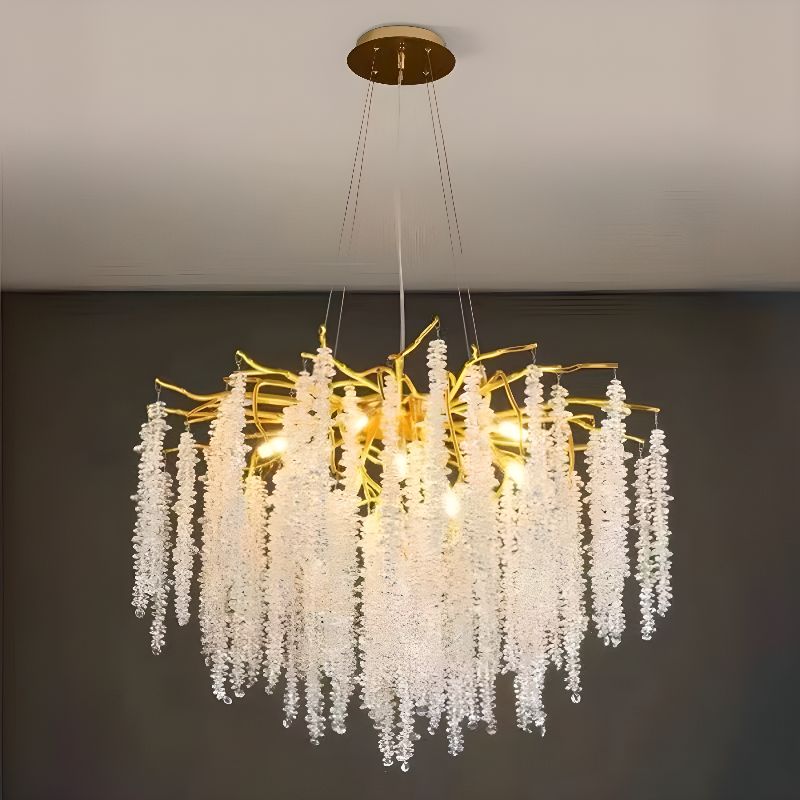 Elegant Crystal Aluminum Ceiling Chandelier