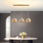 Nordic Minimalist Glass Stone LED Pendant Light