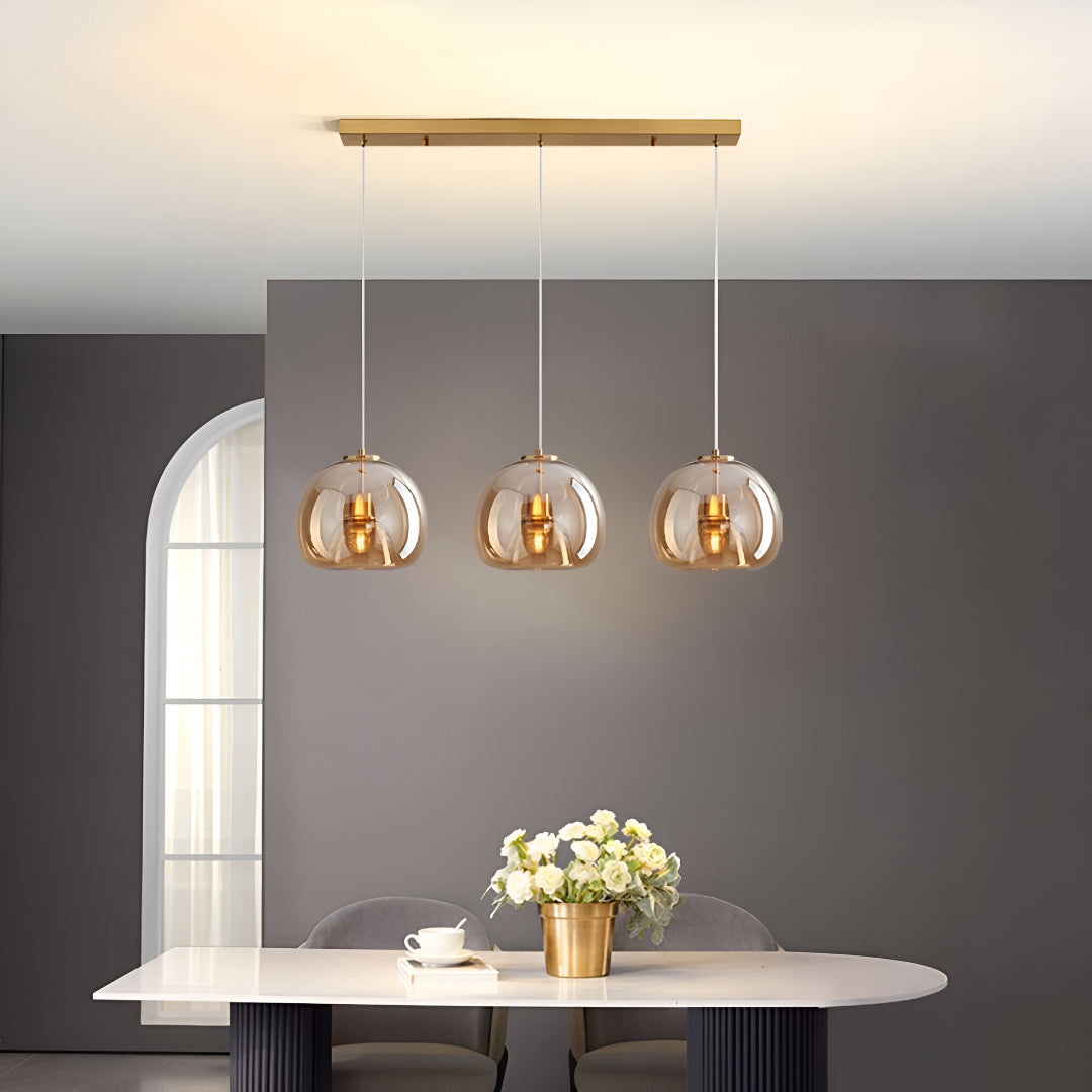 Nordic Minimalist Glass Stone LED Pendant Light