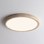 Travertine Japanese Style Round Ceiling Light